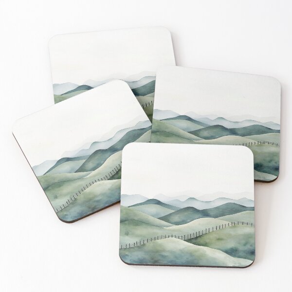Item preview, Rolling Hills - Minimalist Watercolor Landscape designed and sold by solynneart.