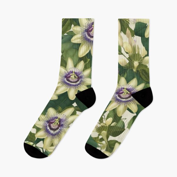 Item preview, Passion Flower Passiflora Herbal Medicine Wildflower Botanical Allover Pattern designed and sold by DreamCraze.