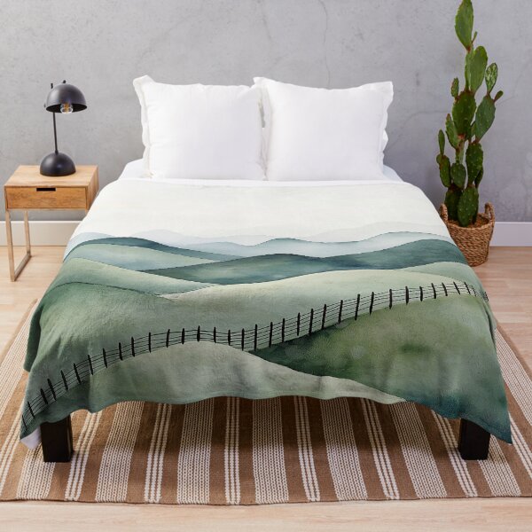 Item preview, Rolling Hills - Minimalist Watercolor Landscape designed and sold by solynneart.