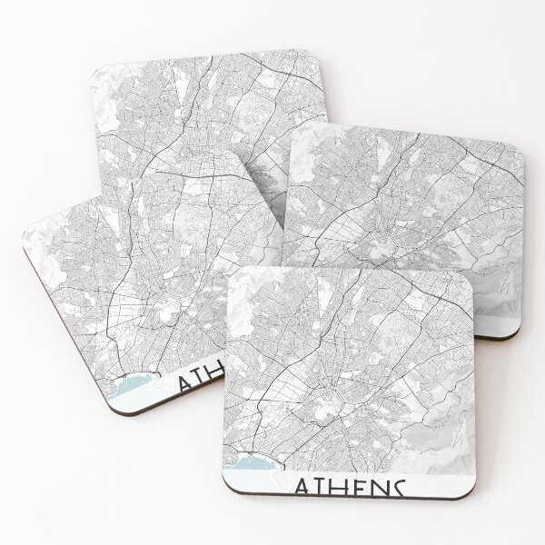 Item preview, Athens City Map designed and sold by TravelWish.