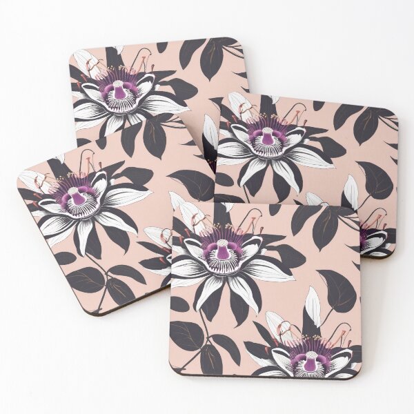 Item preview, Passion Flower Passiflora Incarnata Rose-Colored Girly Herbal Medicine Allover Pattern designed and sold by DreamCraze.