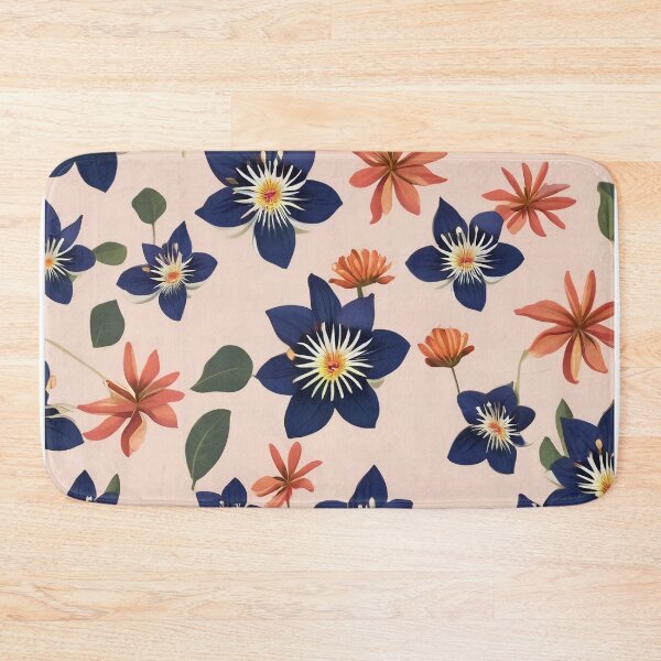 Item preview, Girly Passion Flower Passiflora Incarnata Minimalist Rose Herbal Pattern designed and sold by DreamCraze.