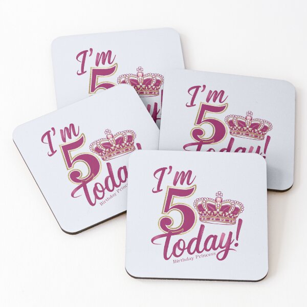 Item preview, I'm 5 today Girls designed and sold by SignumShop.