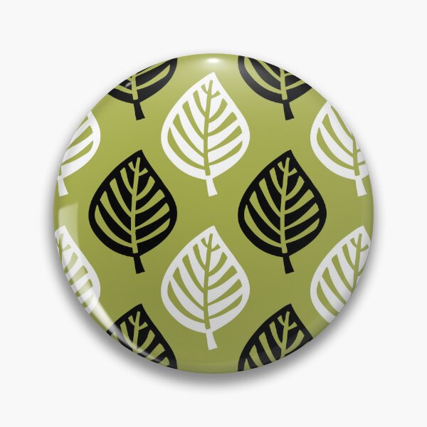 Item preview, Autumn Leaf Pattern Olive Green Black & White designed and sold by tonymagnerart.