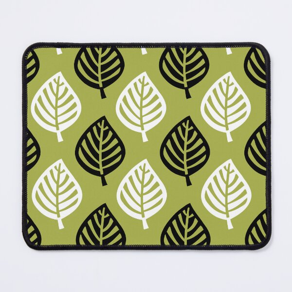 Item preview, Autumn Leaf Pattern Olive Green Black & White designed and sold by tonymagnerart.