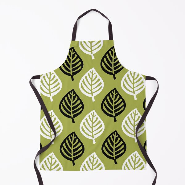 Item preview, Autumn Leaf Pattern Olive Green Black & White designed and sold by tonymagnerart.