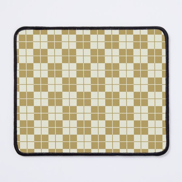 Item preview, Argyle Checkerboard Plaid Pattern Gold & Linen White designed and sold by tonymagnerart.