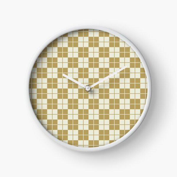 Item preview, Argyle Checkerboard Plaid Pattern Gold & Linen White designed and sold by tonymagnerart.