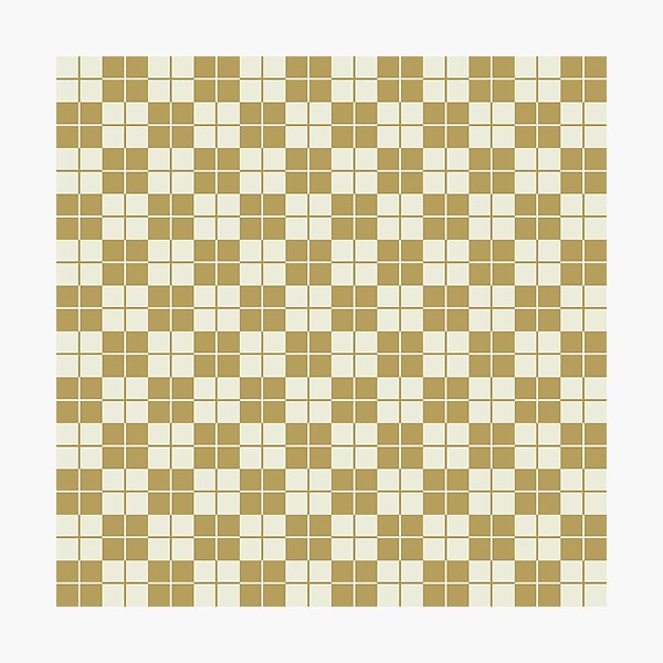 Item preview, Argyle Checkerboard Plaid Pattern Gold & Linen White designed and sold by tonymagnerart.