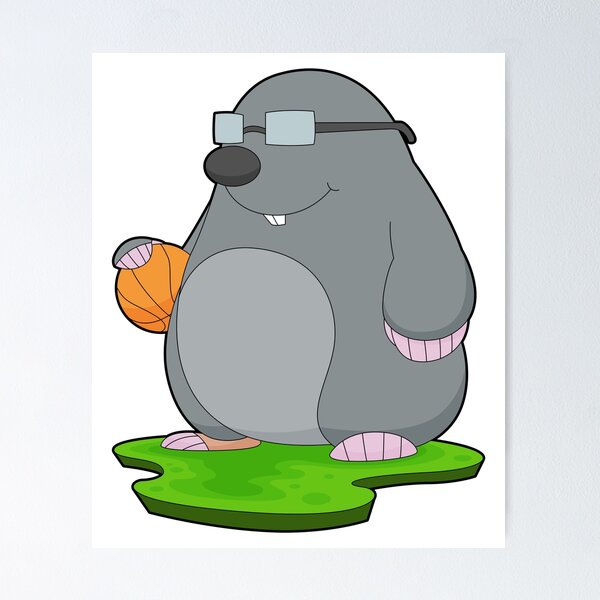 Item preview, Mole Basketball player Basketball designed and sold by Snabdesign84.