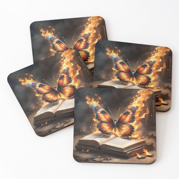Item preview, Butterfly on a burning old book designed and sold by quasartphil.
