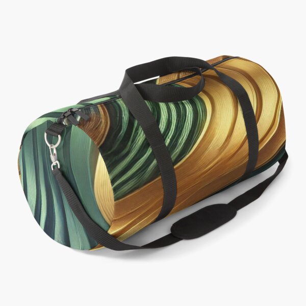 Item preview, Golden Waves of Luxury Flowing Through Emerald Green designed and sold by TeslaSt0re.