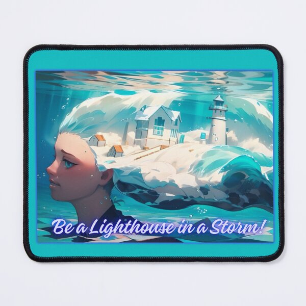 Item preview, Be a Lighthouse in the Storm Sticker - Mermaid Underwater Nubble-Cape Neddick designed and sold by SAMJA-Art.