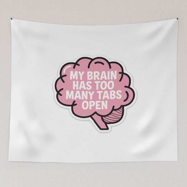Item preview, Brain Tabs Open Cartoon Design designed and sold by NiftyWrx.
