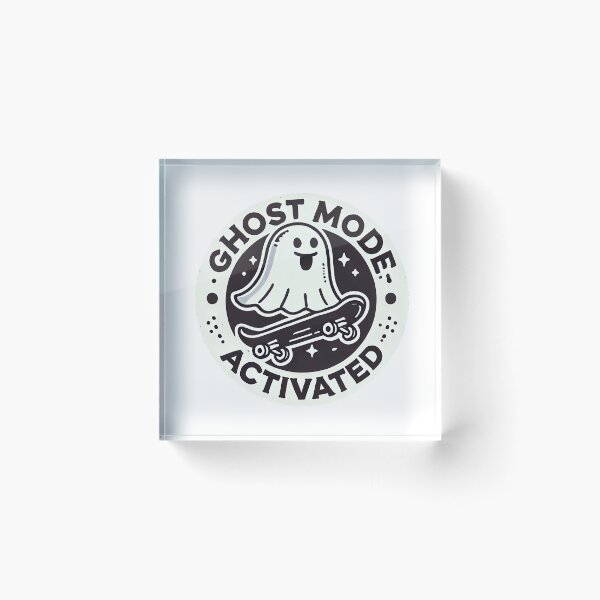 Item preview, Cute Ghost on Skateboard Art designed and sold by RabbitDesign777.