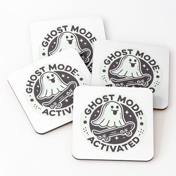 Item preview, Cute Ghost on Skateboard Art designed and sold by RabbitDesign777.