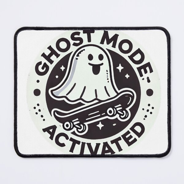 Item preview, Cute Ghost on Skateboard Art designed and sold by RabbitDesign777.