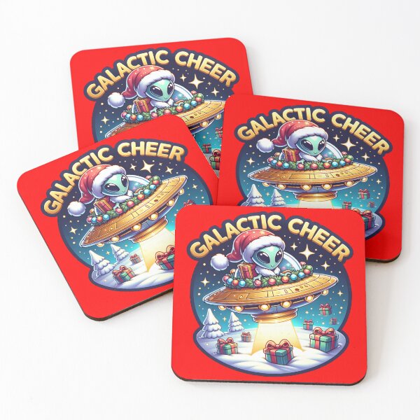 Item preview, Galactic Cheer UFO Alien Christmas Presents designed and sold by sparsonboutique.