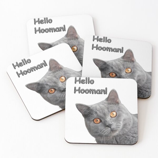Item preview, Cat hello human designed and sold by MosChan.