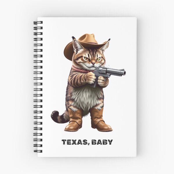 Item preview, cowboy cat with cowboy hat and gun designed and sold by GinnyGi.