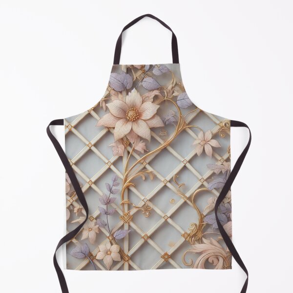 Item preview, Elegant Lattice and Floral Fusion in Pastel Hues designed and sold by TeslaSt0re.