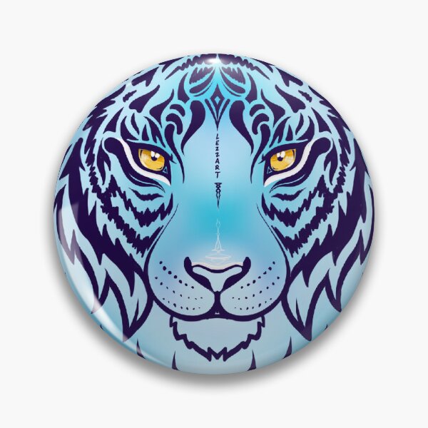 Item preview, Lezzart blue tiger logo designed and sold by LEZZART.