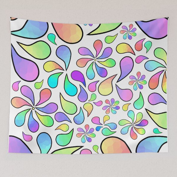 Item preview, Rainbow Groovy Flowers designed and sold by Sartoris Art.