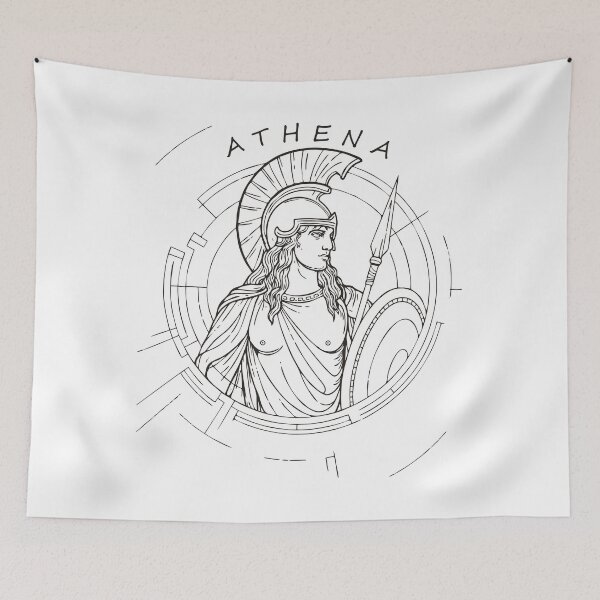 Item preview, A classic representation of Athena, the Greek goddess of wisdom, war and strategy. designed and sold by Mahilis.
