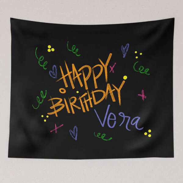 Item preview, HAPPY BIRTHDAY VERA CUSTOM NAME designed and sold by GIVENGRACE.ART.