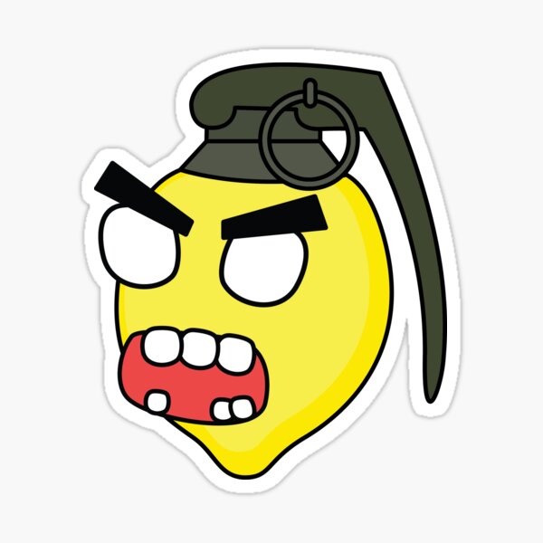 angry zombie combustible lemon Sticker