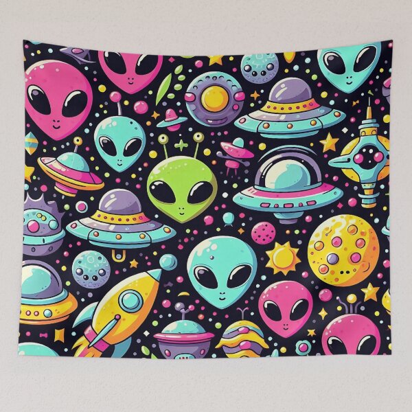 Item preview, Colorful Alien Spaceship Adventure designed and sold by JavisSRDesign.