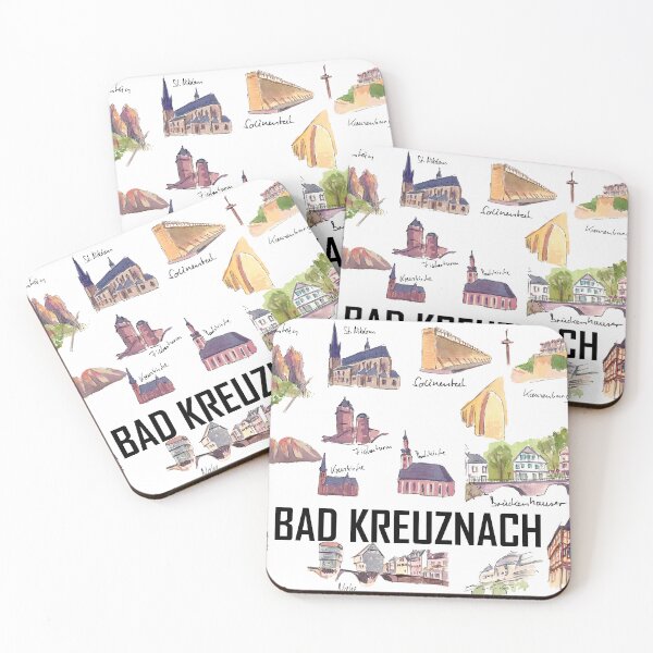 Item preview, Bad Kreuznach Germany Illustrations with Travel Plans, Highlights and Memories designed and sold by artshop77.