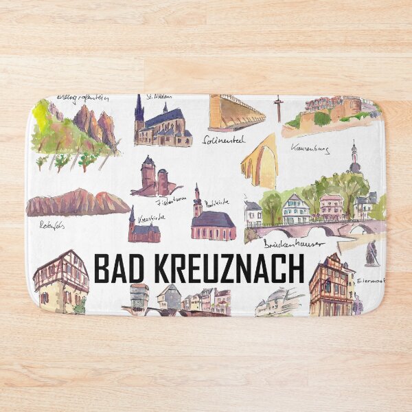Item preview, Bad Kreuznach Germany Illustrations with Travel Plans, Highlights and Memories designed and sold by artshop77.