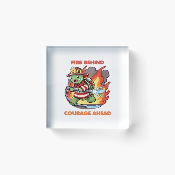Item preview, Turtle Firefighter - Fire Behind Courage Ahead designed and sold by MaateoDesign.