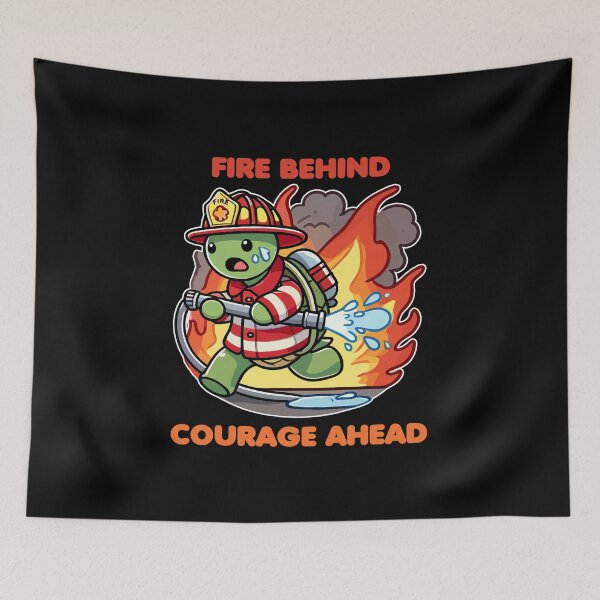 Item preview, Turtle Firefighter - Fire Behind Courage Ahead designed and sold by MaateoDesign.