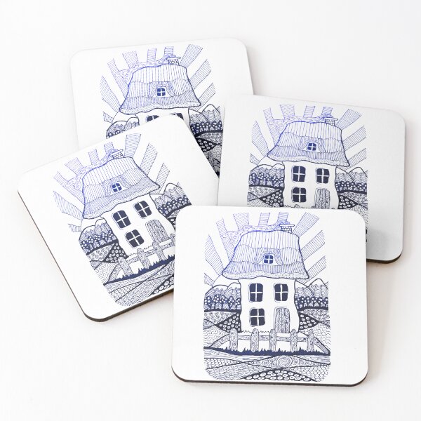 Item preview, English thatched country cottage designed and sold by MeadowsAndInk.