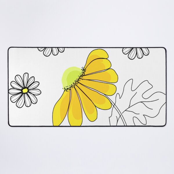 Item preview, yellow flower drawing and also white small flowers designed and sold by Nature  Nblossom.