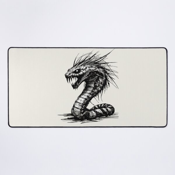 Item preview, Scruffy Monster Snake - Playful Creature designed and sold by Blink Art Studio.