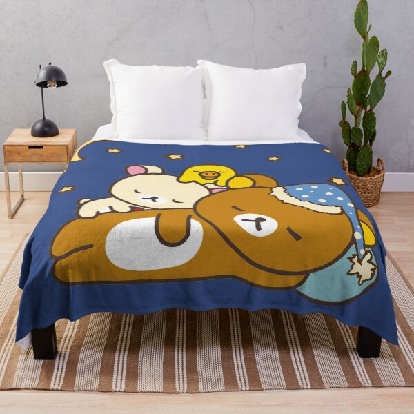 Rilakkuma and Kaoru Plush Blanket Throw on sale