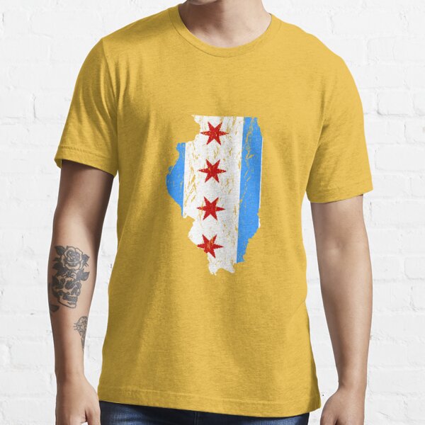 PeaceloveandteesCo Chicago Flag Shirt | Flag Shirt | Illinois State Tee | Il Shirt | Chicago Shirt