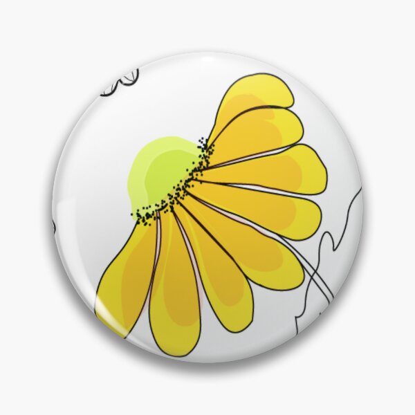 Item preview, yellow flower drawing and also white small flowers designed and sold by Nature  Nblossom.