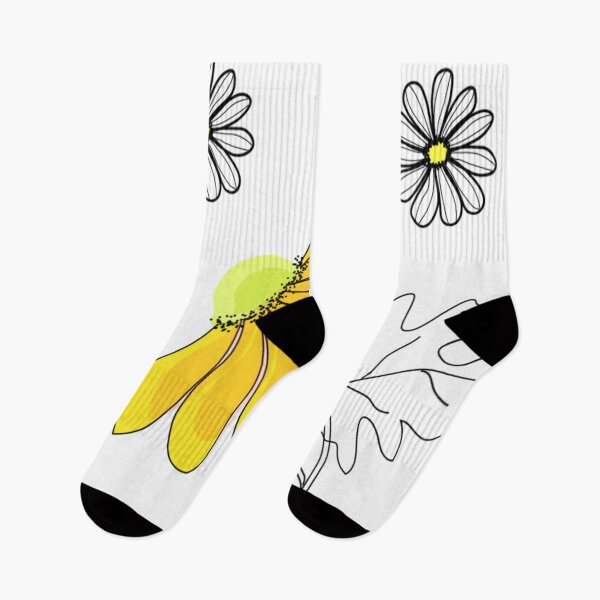 Item preview, yellow flower drawing and also white small flowers designed and sold by Nature  Nblossom.