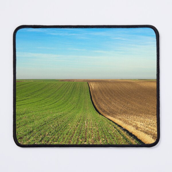Item preview, Young green wheat and plowed field landscape,autumn season designed and sold by goceris.