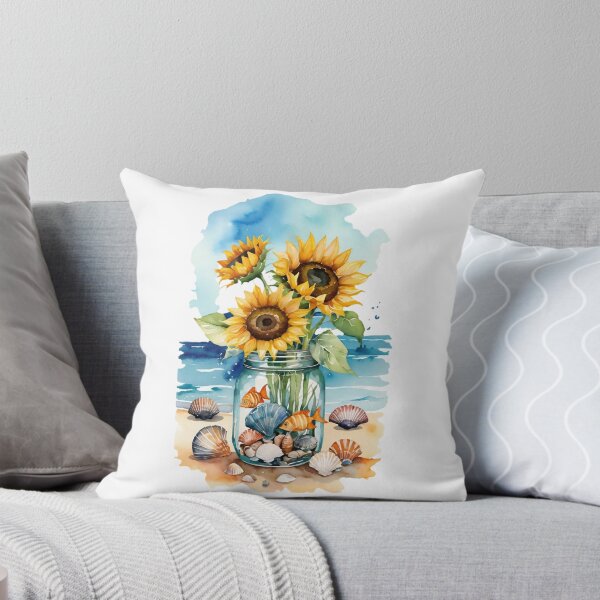 Item preview, Watercolor Sunflower, Mason Jar With Flowers, Flowers In Mason Jar, sunflower watercolor painting  designed and sold by Lijostore7.