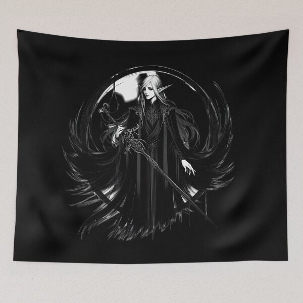Item preview,  Dark Elven Warrior with Elegant Sword designed and sold by IllumeInk.