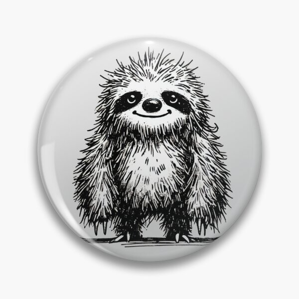 Item preview, Scruffy Sloth Monster - Quirky Creature designed and sold by Blink Art Studio.