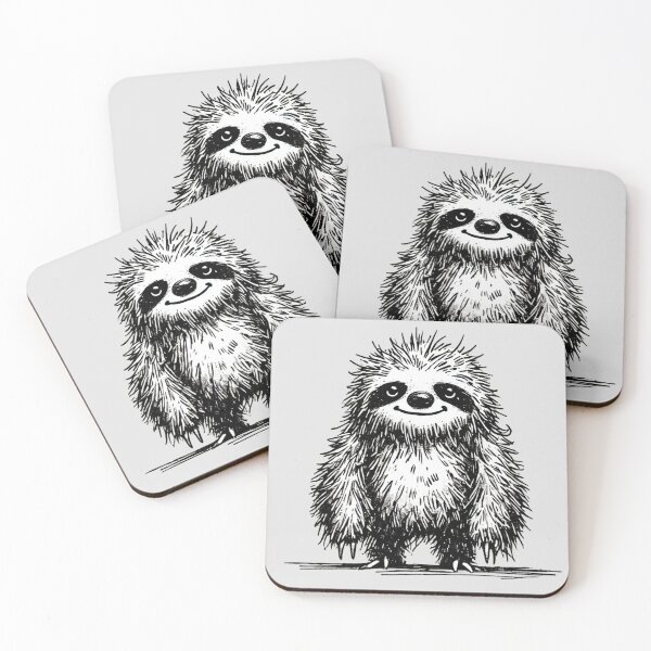 Item preview, Scruffy Sloth Monster - Quirky Creature designed and sold by Blink Art Studio.