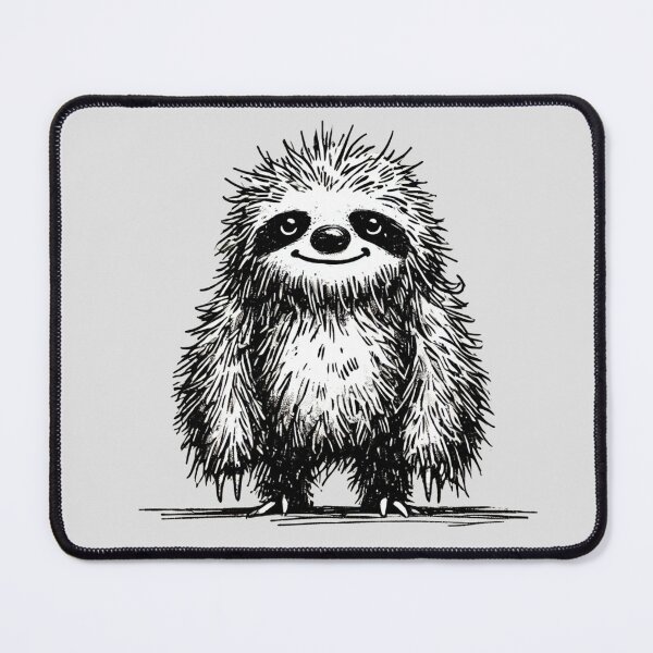 Item preview, Scruffy Sloth Monster - Quirky Creature designed and sold by Blink Art Studio.