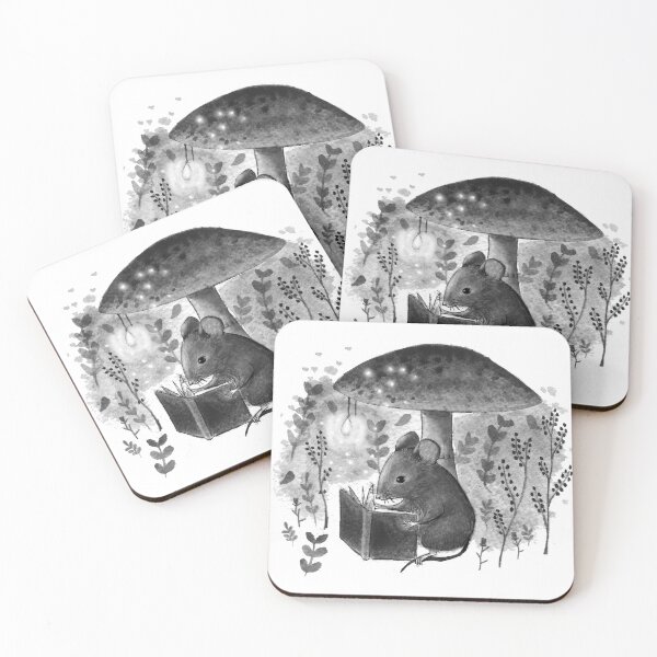 Item preview, Grey Mouse Reading a Book designed and sold by Živa Viviana Doria.