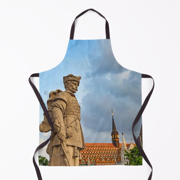 Item preview, Statue in front of the Matthias church in sunset, Budapest Hungary designed and sold by goceris.